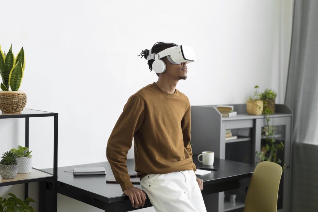 Person using AI tech in daily life 2025