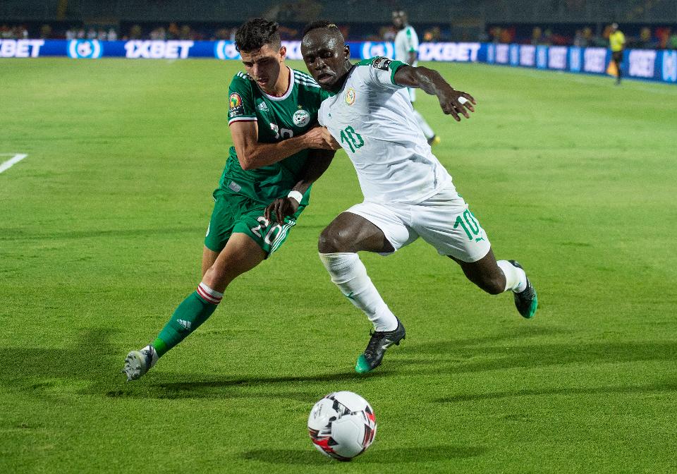 Sadio Mané celebrates goal in Senegal vs Nigeria 2025